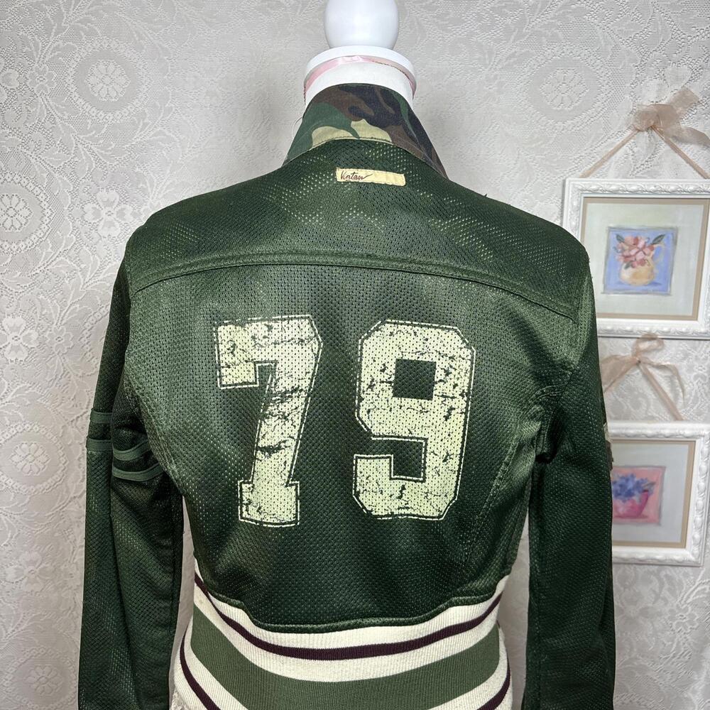 y2k camo‎ jersey cropped jacket - Picture 3 of 8